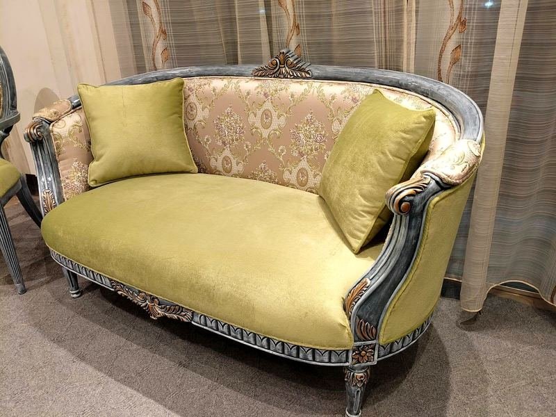 Another view of the two-seat sofa and armchair set